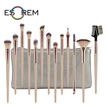 ESOREM 12/13 Pcs Champagne Color Makeup Brush Sets Cosmetic Brushes Flat Definer Angled Eyeliner Concealer Pinceles Maquillaje ESOREM 12/13 Pcs Champagne Color Makeup Brush Sets Cosmetic Brushes Flat Definer Angled Eyeliner Concealer Pinceles Maquillaje