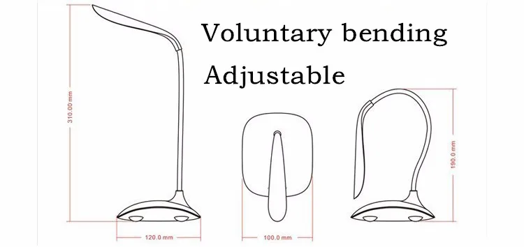 Светодиодный сенсорный выключатель, настольная лампа для детей, защита глаз, для студентов, для учебы, для чтения, диммер, складной, перезаряжаемый светодиодный, настольные лампы