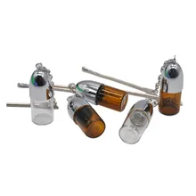 24 шт 36 мм/57 мм/72 мм нюхательный табак в стеклянной бутылке диспенсер пуля ракета храп нюхательная трубка с металлическим скраппером коричневый прозрачный цвет w17C