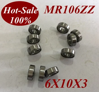 

5pcs Low noisy MR106 ZZ MR106ZZ MR106Z MR106-ZZ 6X10X3 MM Deep groove ball bearing micro miniature bearing motor bearing
