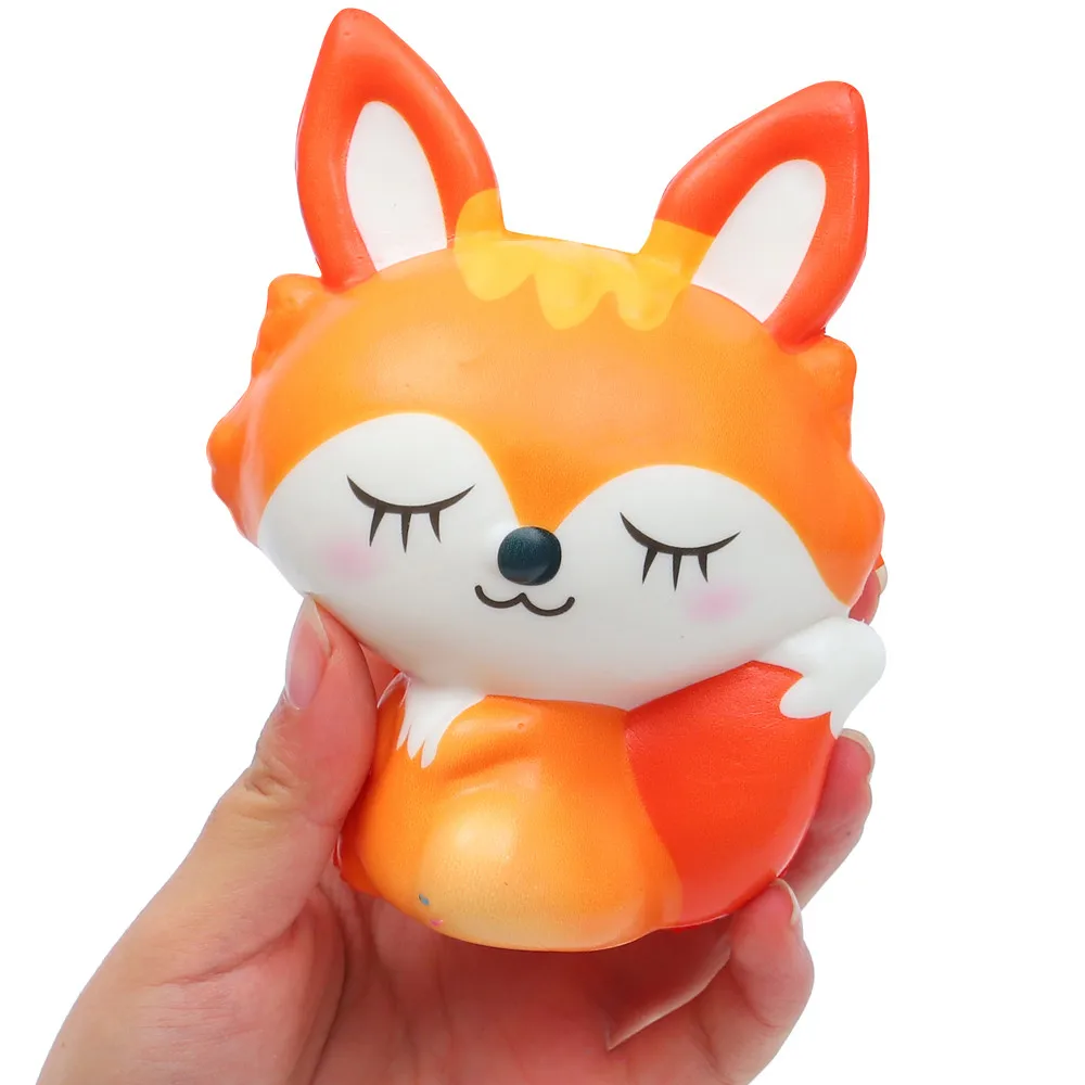 Kawaii Lovely Fox медленно поднимающийся крем ароматизированное Снятие напряжения стресс рельефные игрушки Игрушка-антистресс приседающие