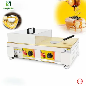 

Fluffy Souffle Pancakes Making Machine With Dual head mechanical Maker Iron Plate Souffle Pan Cake Machine Cheese Cake Baker