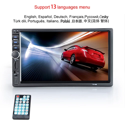 Viecar 2 Din автомобильный радиоприемник HD " Сенсорный экран стерео Bluetooth FM ISO Мощность Aux Вход MP5 плеер SD USB с/без Камера 12V - Цвет: Type 1