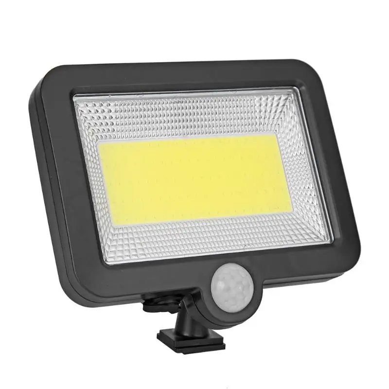 COB 100LED открытый солнечный светильник PIR датчик движения Водонепроницаемый Открытый Путь ночной Светильник ing инфракрасный датчик садовый светильник