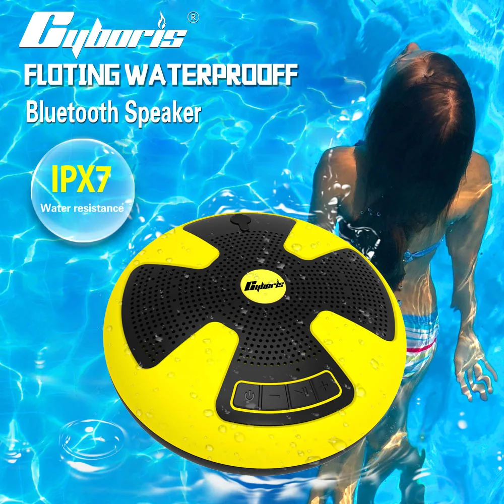 CYBORIS портативный беспроводной IPX7 водонепроницаемый подвижный Bluetooth динамик с функцией TWS для бассейна, пляжа, душа, путешествий