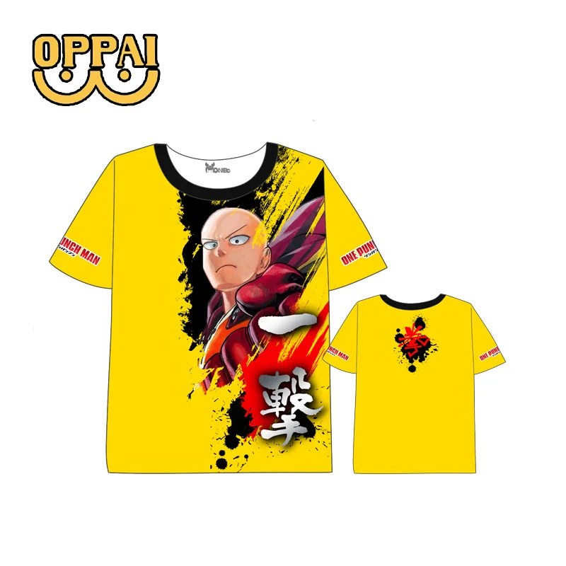 Горячая Новинка Аниме ONE PUNCH MAN футболка для мужчин и женщин с коротким рукавом