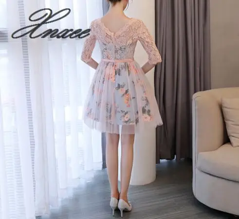 Xnxee women's new dress female lace elegant short