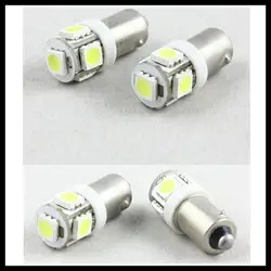 Rockeybright 20 штук Canbus автомобиля BA9S T4W светодиодный светильник ошибок 5050 5SMD светодиодный Габаритные фары Ba9s светодиодный Клин Туман Индикатор