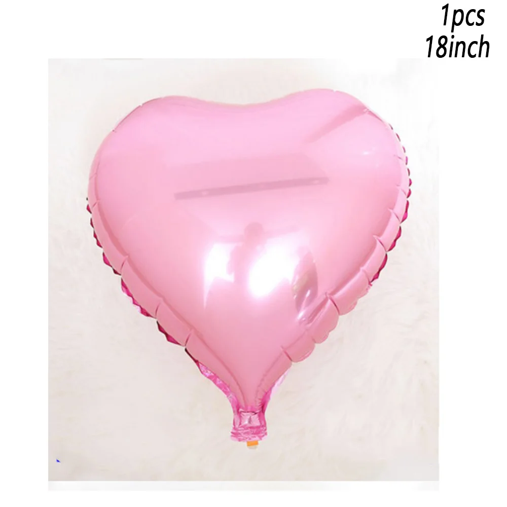 9/18 шт, воздушные шары с пайетками для мальчиков и девочек, вечерние воздушные шары из фольги в форме сердца, украшения на день рождения для детей - Цвет: pink heart