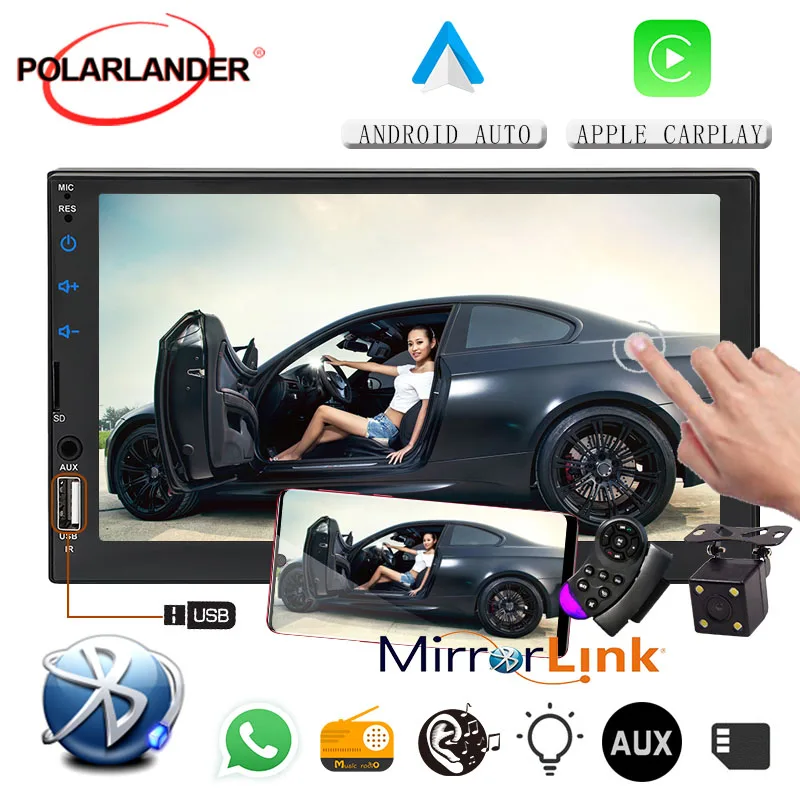 

Mirror Link radio for Carplay Android Car Stereo MP5 Player multimedia Car Radio Autoradio IOS Rear View Camera 7" touch screen