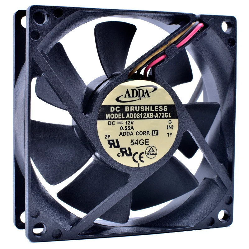 Brand new original AD0812XB A72GL 8cm 8025 80mm fan DC12V 0.55A 3 line