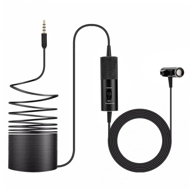 

Clip-on Collar Tie Mobile Phone Lavalier Microphone Mic for iOS Android Cell Phone Laptop Tablet Recording Pen Laptop Camera