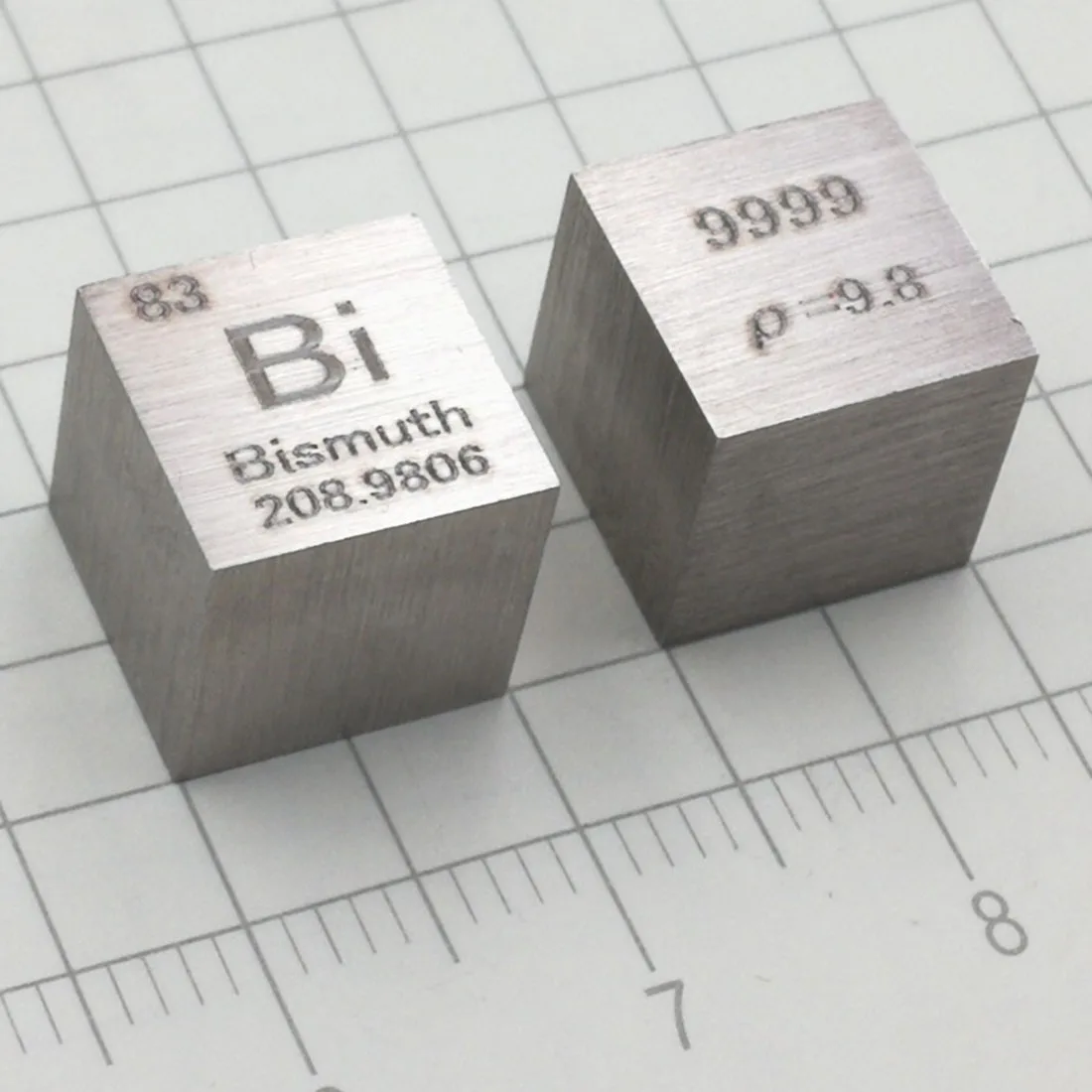  High Pure 10 x 10 x 10mm Wiredrawing Bismuth Cube Periodic Table Of Elements Cube for Study Educati