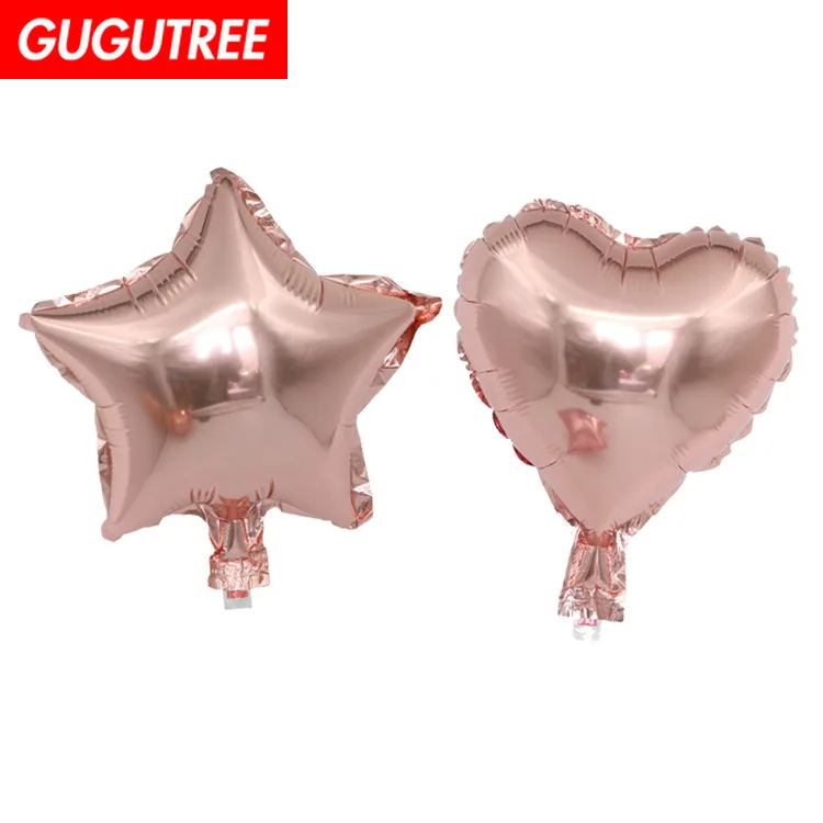 

GUGUTREE PARTY 10inch rose gold love heart star foil ballon wedding event christmas halloween festival birthday party HY-78