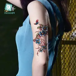Rocoo Книги по искусству QC624-629 20X10 см женские tatuajes татуировки рукава Body Книги по искусству летние цветы временные Flash татуировки Стикеры