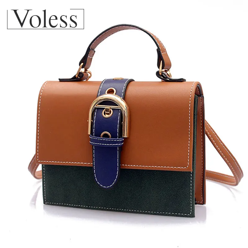 

VOLESS Luxury Handbags Women Bags Casual Tote Messenger Women Bag Fashion Patchwork PU Leather Handbag Bag For Women 2018