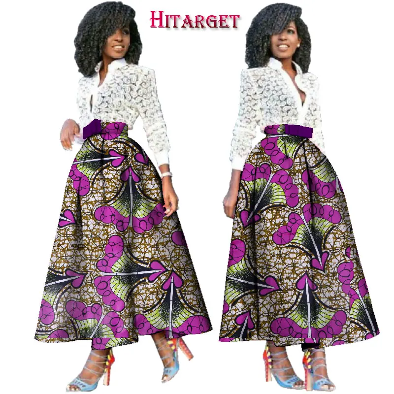 Африканский юбки для Для женщин 2019 Новый стиль Дашики плюс Размеры Африканский Стиль Костюмы Базен Riche длиной макси Юбка бального платья