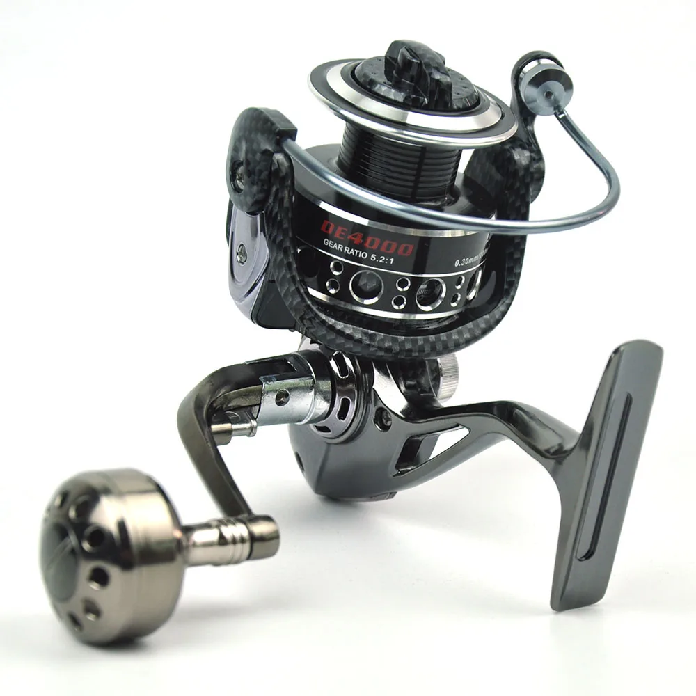 

12+1 BB Strong Metal Spinning Reel Lotus Handle Light Weight Design Snakeskin Texture DE 2000 / 3000 / 4000