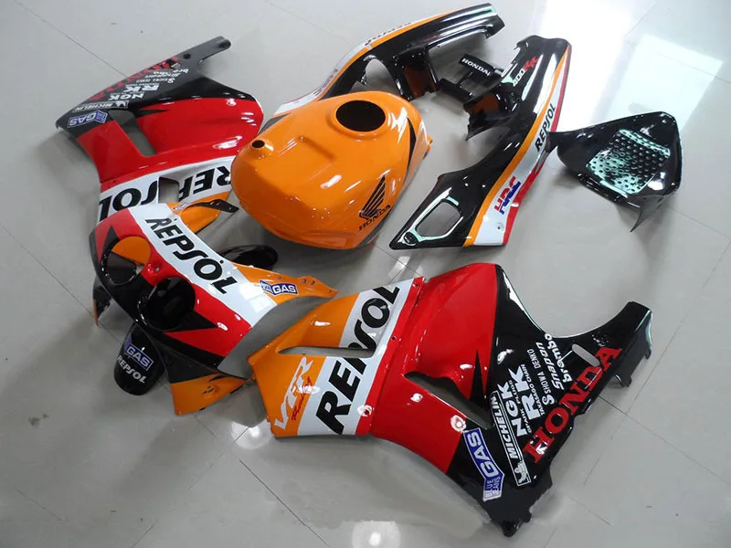 ABS Fairing Kit Fit VFR400 V4 1988 1992 VFR 400 NC30 88 92 REPSOL with tank