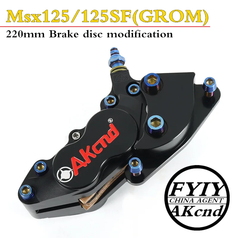 

akcnd Motorcycle Brake Caliper And Adapter For honda Thailand Msx125SF GROM (for 220mm Brake Disc) Hf6 Brake Pump