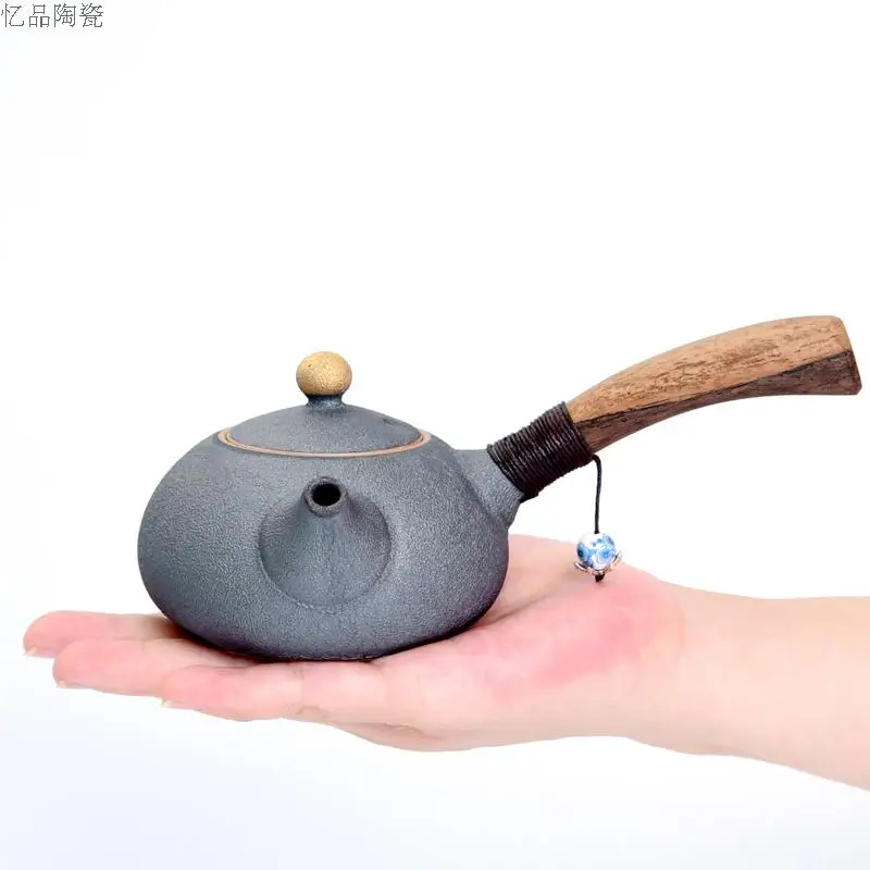 Jingdezhen Ceramic Teapot Side Single Pot with Filtering Strainers Kung