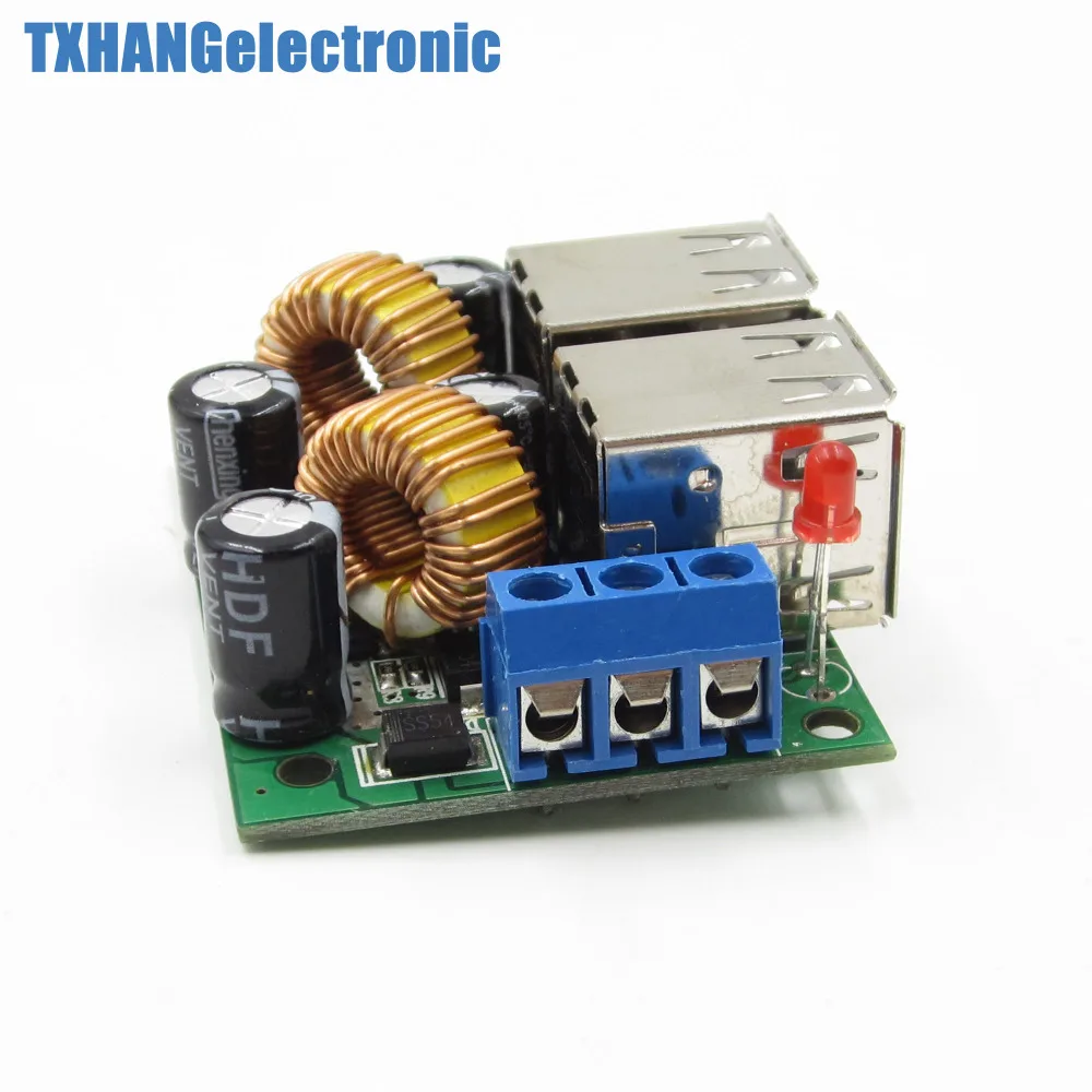 4-usb-порт понижающий блок питания преобразователь Плата модуль DC 12V 24V 40V до 5V 5A понижающий модуль Преобразователь напряжения 4-usb-порт понижающий блок питания преобразователь Плата модуль DC 12V 24V 40V до 5V 5A понижающий модуль Преобразователь напряжения