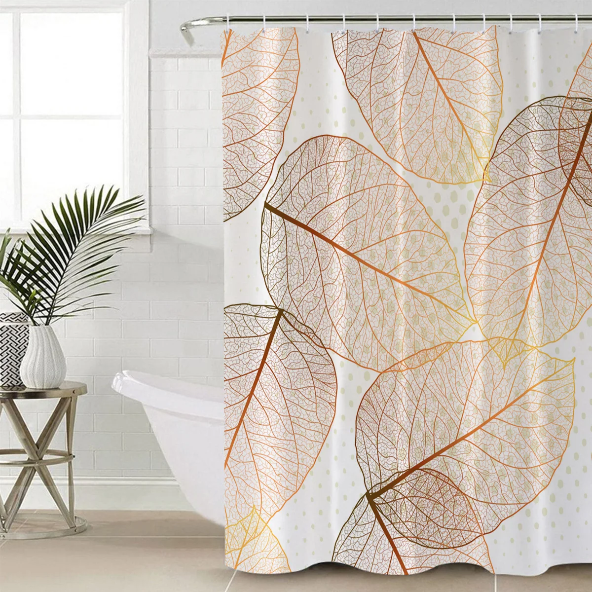 DEARHOUSE Shower Curtain Natural Autumn Leaves Christmas Decor Shower Curtain Bathroom Curtain Home Decoration