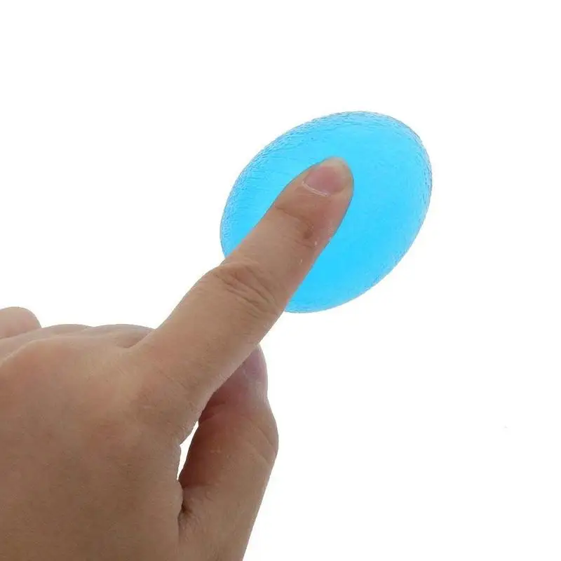 Синий силиконовый гель в форме яйца мяч для снятия стресса рука запястье палец упражнения аутизм сжимает шар для снятия стресса SYX5845
