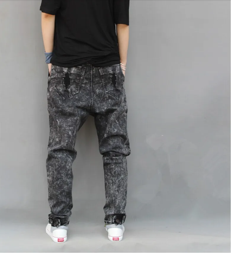 Weoneworld/ Новые мужские джинсы, Мужские брендовые эластичные шаровары со снежинками, джинсовые штаны-шаровары, мужские обтягивающие штаны в стиле хип-хоп, уличная одежда, 5XL