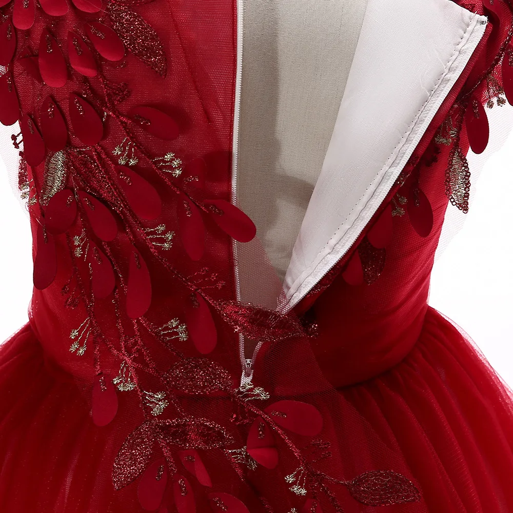 2019 для девочек в цветочек платья для свадьбы бальное платье Кепки рукава Тюль Кружева Кристаллы Длинные платье для первого причастия для