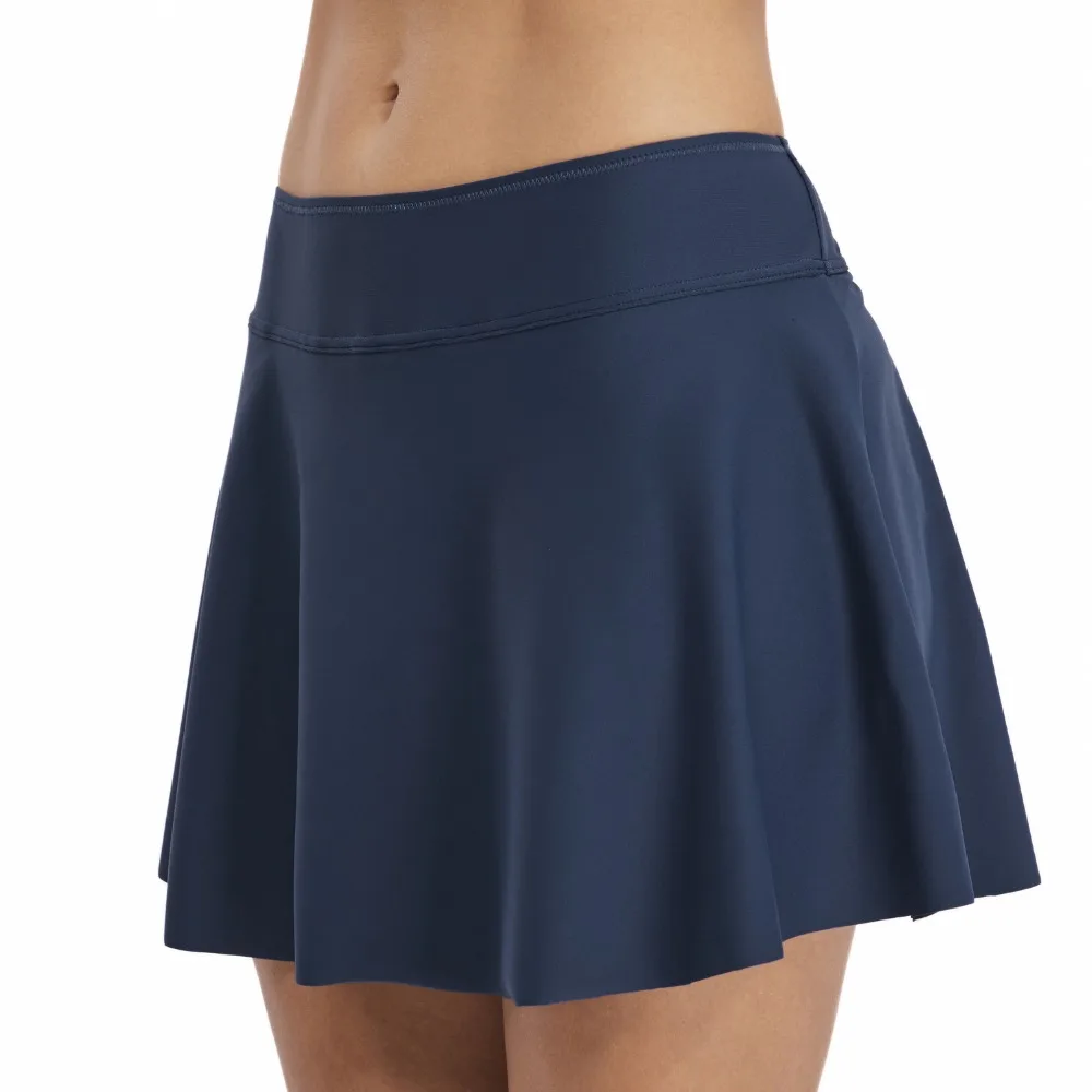 

SPEERISE Women Mid Waist Skirt Sexy Spandex A-line Skirts Stretch Knee Dance Short Mini Skirt Club Wear A-line Above Knee