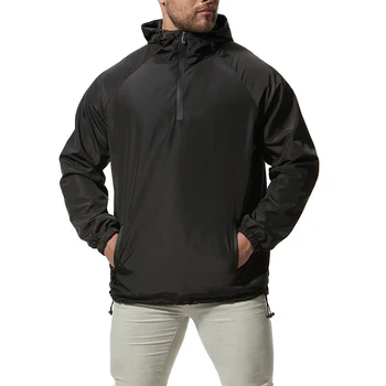 

Harajuku Solid Vintage Black Hoodies Long sleeve Autumn Fashion Plus Size Casual Clothes Zipper Stitching Hip Hop Mens Hoodies