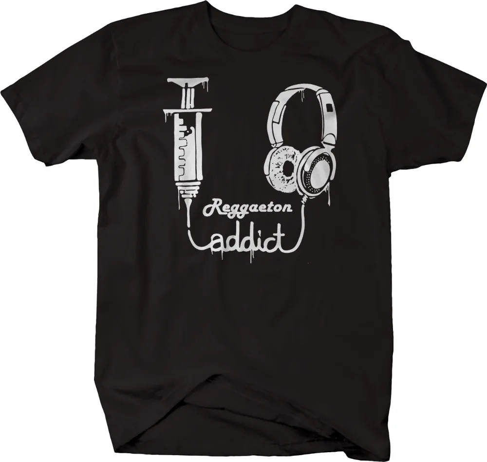 Reggaeton Addict Headphones Music Man Summer Fashion Homme Solid Fitness High Quality Men'S Short Sleeve Button Up Shirts | Мужская