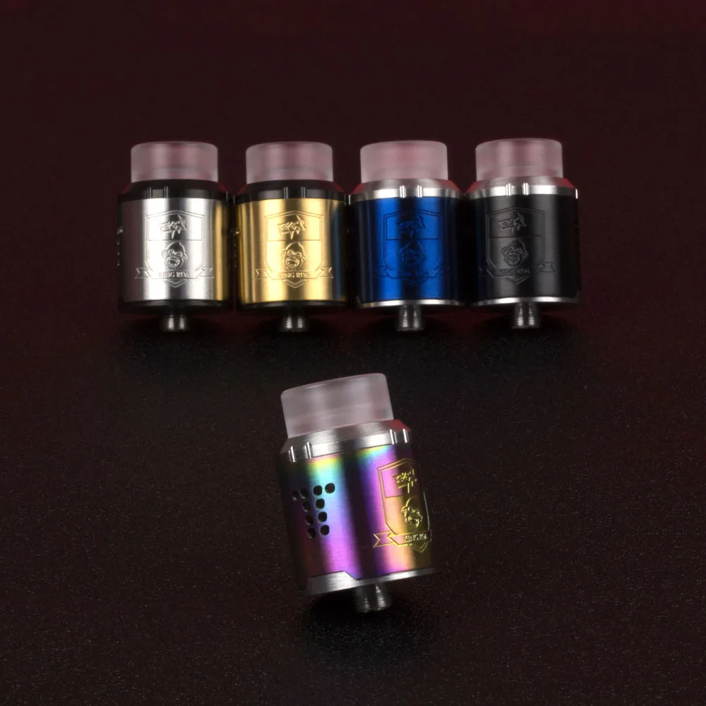 

Coil Father King Drop RDA Atomizer 24mm Diameter 510/810 Thread Adjustable Airflow Tank For Electronic Cigarette Hookah Box Mod