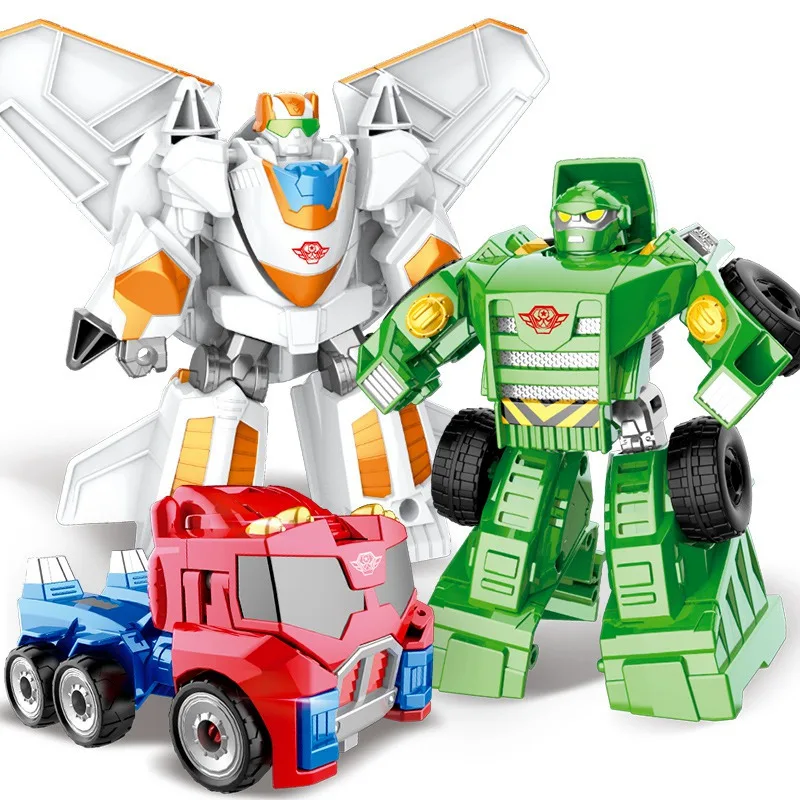 Hot Sale! 12cm Rescue Bots Car Toys Transformation tobot Robot Action Figures Toys For Kids Baby Gift