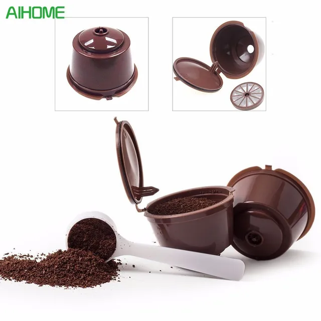 Special Offers 2/4 in 1 Refillable Coffee Capsule For Nescafe Dolce Gusto Reusable Capsules With Coffee Spoon