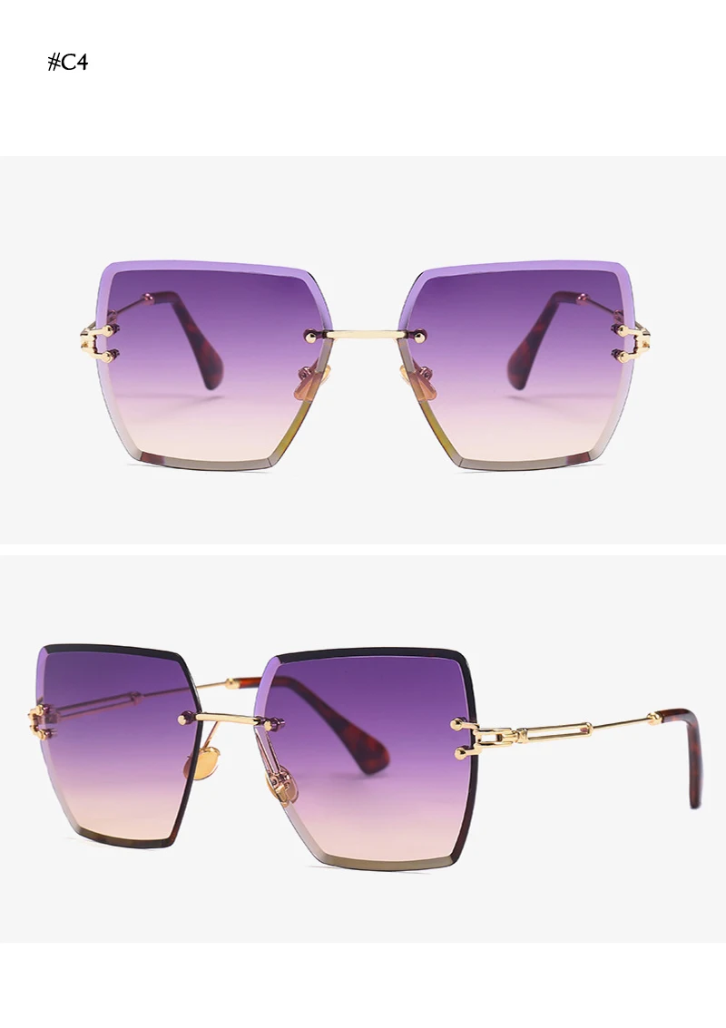 rimless square sunglasses  (19)