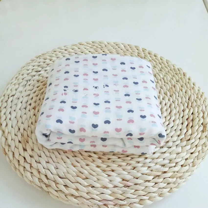 Дышащий Муслин Хлопок Детское одеяло двухслойные пеленать для младенцев 120*120 см конверты для новорожденных Детские спальные постельные