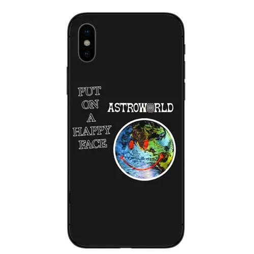 Чехол для телефона с Трэвисом Скоттом Astroworld, для Apple iPhone X, 8, 8 Plus, 7, 7 Plus, 6, 6S Plus, 5 5S, SE, мягкий силиконовый черный чехол - Цвет: TPU