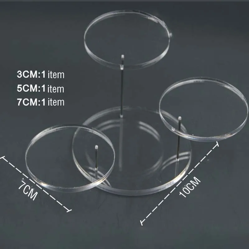 Акриловый Органайзер для ювелирных изделий, подставка для ювелирных украшений, прозрачная, 3 или 12 поднос, акриловая подставка для сережек, браслетов, ожерелий, витрина, полка - Цвет: 3item Transparent