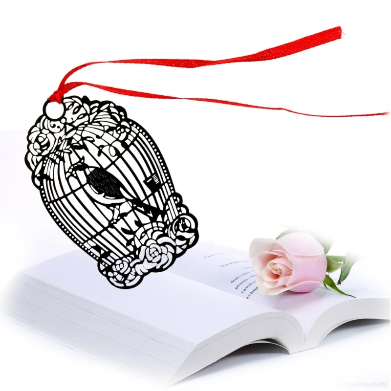 

Bird Cage Metal Bookmark Creative Gift Book Magazine Label Mark Kid Reading New
