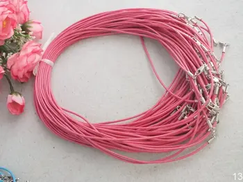 

Free ship!!! W-4138# 100pcs/lot 18'' 1.5mm pink jewelry leather cord for necklace bracelet findings