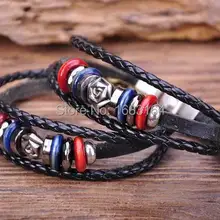 G71 из 2 предметов Surfer Конопли кожа деревянные бусины браслет наручная повязка наручник с милой розой s