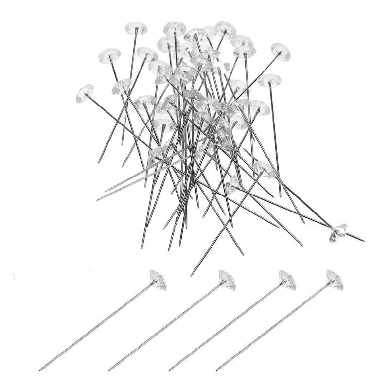 50 шт., 8x53 мм, стразы, шпильки для изготовления платьев, Цветочная композиция, фиксирующая игла для рукоделия, Пристегивающиеся игольчатые шпильки, швейные инструменты