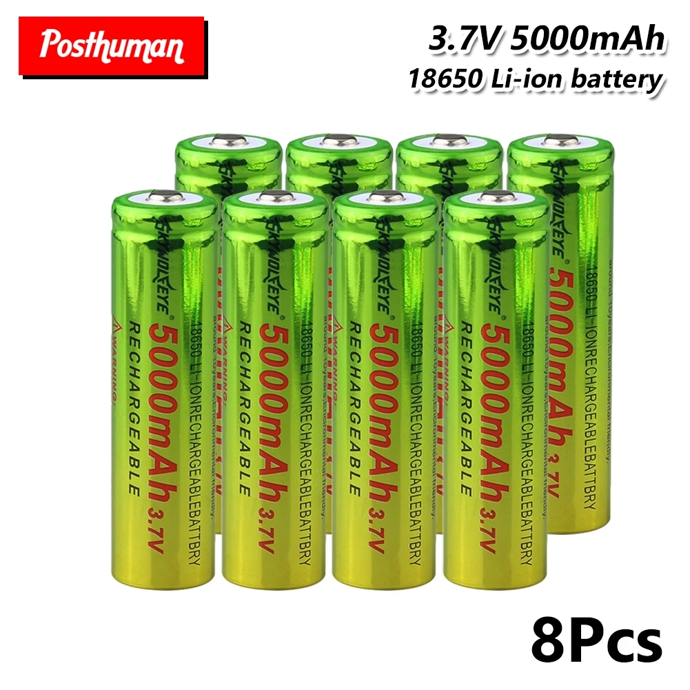 18650 батарея 5000 мАч для фонарика мини-вентилятор питания батареи литий-ионная аккумуляторная батарея 3,7 в