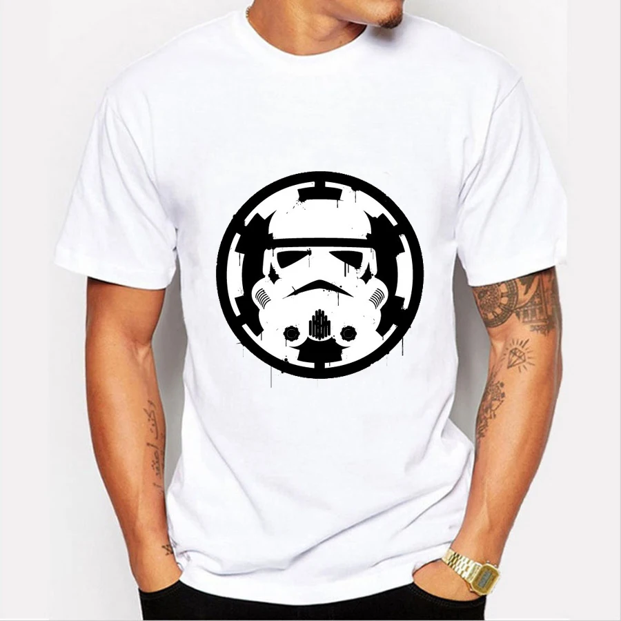 Camisetas Hombre 2017 простые черные Футболка с принтом штурмовика Дизайн футболка