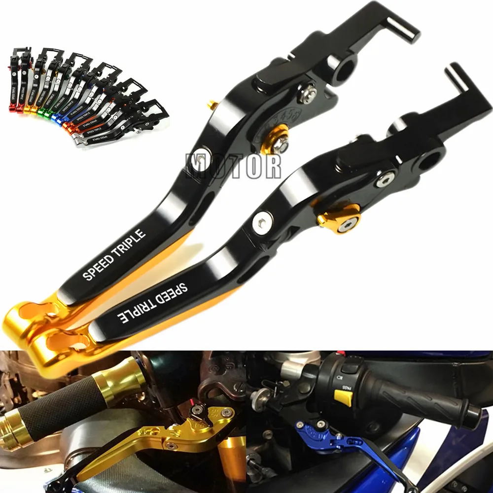 

Folding Extendable Adjustable Motorcycle Accessories Brake Clutch Levers For TRIUMPH SPEED TRIPLE 1997-2003 2008-2010 2004-2007
