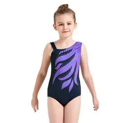 Балетное гимнастическое леопардовое трико для девочек, спортивное танцевальное платье, балетные Комбинезоны для спортзала, акробатика