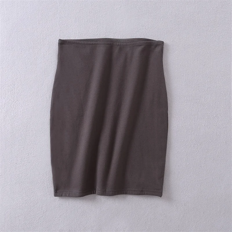 Женская двухслойная эластичная талия узкая юбка-карандаш облегающая мини-юбка