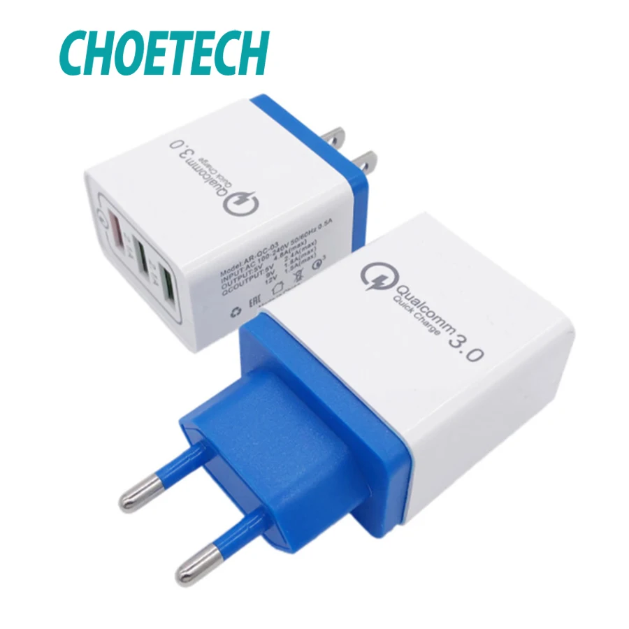 Choetech QC3.0 USB зарядное устройство для телефона Быстрая зарядка мобильного ЕС вилка